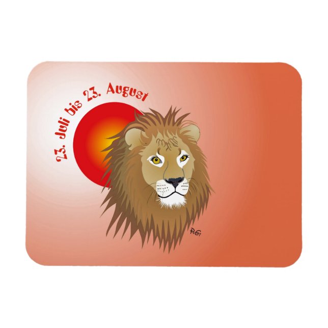 Löwe - Sternzeichen für Flexi-Muster Magnet (Horizontal)