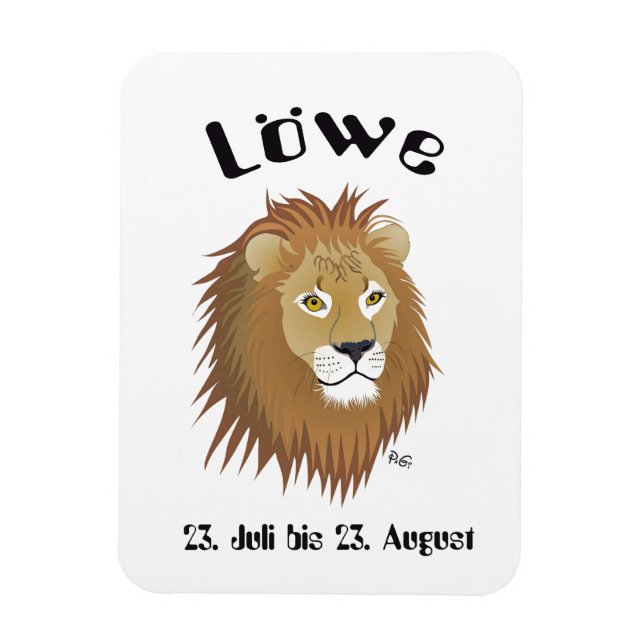 Löwe - Sternzeichen für Flexi-Muster Magnet (Vertikal)