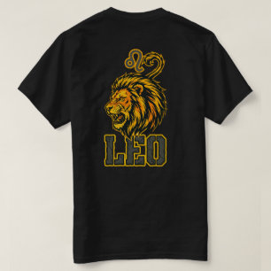 Löwe-Sternzeichen Goldene Krone Vorhut T-Shirt
