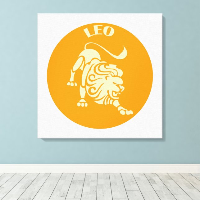 Löwe, Sternzeichen, Horoskop, Astrologie Leinwanddruck (Insitu (Holzboden))