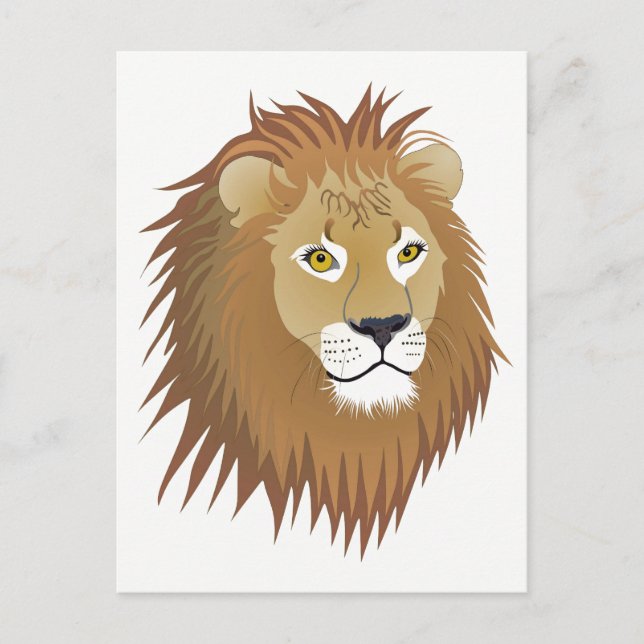 Löwe Sternzeichen Postkarte (Vorderseite)