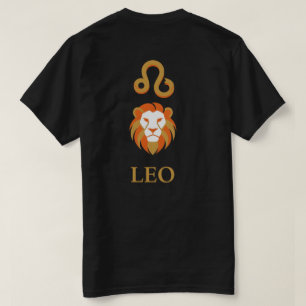 Löwe-Sternzeichen Regales Gold Minimalistisch T-Shirt