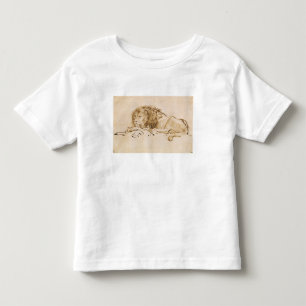 Löwe-Stillstehen (Feder auf Papier) Kleinkind T-shirt