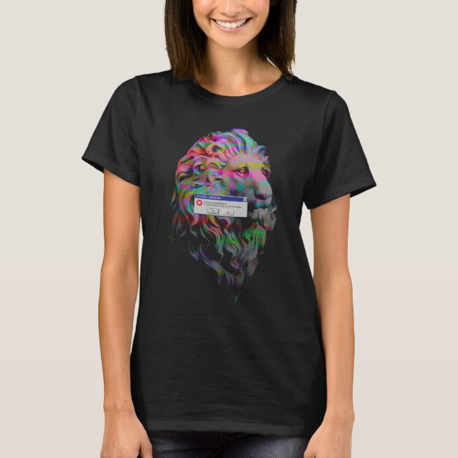 Löwe-Systemwarnung T-Shirt (Vorderseite)