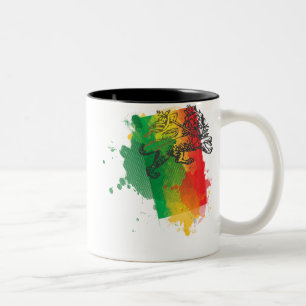 Löwe-Tasse Jamaikas Zion Zweifarbige Tasse