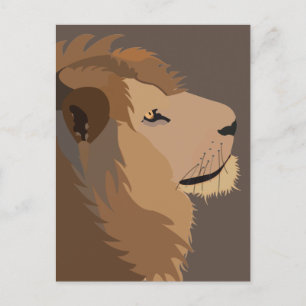 Löwe Tier Wildnis Großkatze Postkarte