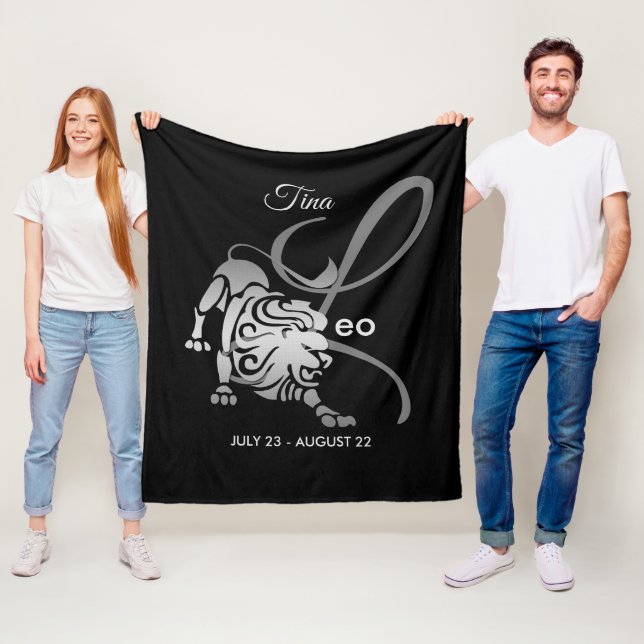Löwe - Tierkreis-Zeichen Fleecedecke (Beispiel)