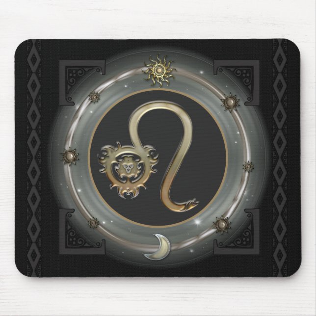 Löwe-Tierkreis-Zeichen Mousepad (Vorne)