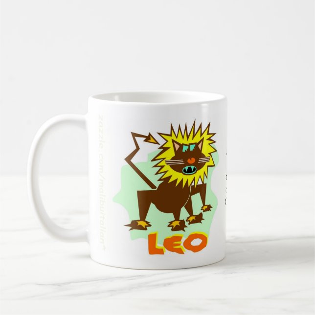 Löwe-Tierkreis-Zeichen-Tasse Kaffeetasse (Links)