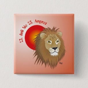 Löwe-Tierkreiszeichen Button