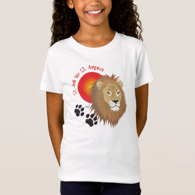 Löwe - Tierkreiszeichen T-Shirt (Vorderseite)