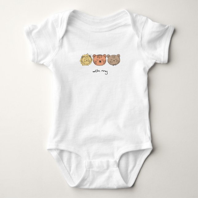 Löwe-Tiger u. Bären. Oh mein Baby Strampler (Vorderseite)