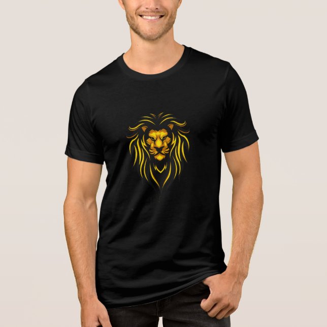 Löwe Tri-Blend Shirt (Vorderseite)