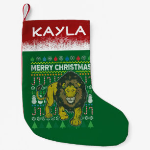 Löwe Ugly Weihnachtsschwitz Kleiner Weihnachtsstrumpf