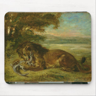 Löwe und Alligator, 1863 Mousepad
