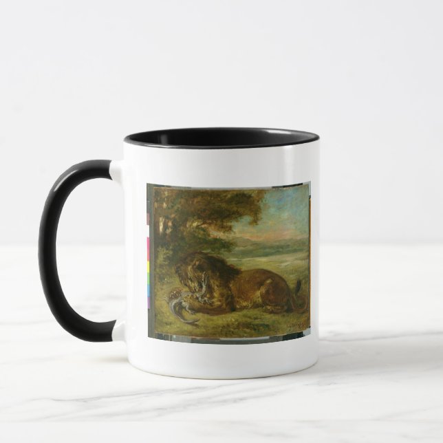 Löwe und Alligator, 1863 Tasse (Links)