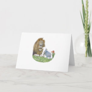 Löwe und das Lamm Christliche Geschenke Feiertagskarte