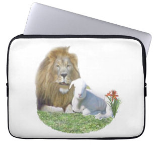 Löwe und das Lamm Christliche Geschenke Laptopschutzhülle