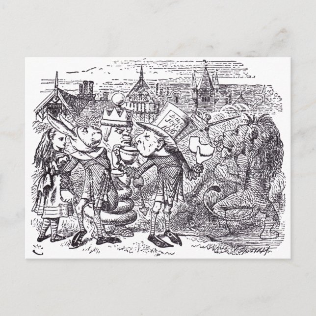 Löwe und Einhorn 1 Postkarte (Vorderseite)