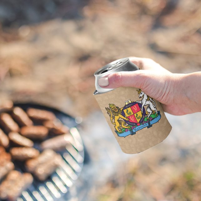 Löwe und Einhorn Rampant Bierdeckel Dosenkühler (Von Creator hochgeladen)