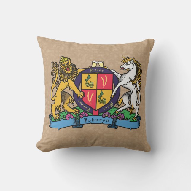 Löwe und Einhorn Rampant Bierdeckel Kissen (Vorderseite)