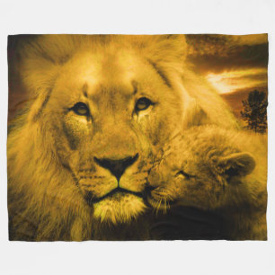 Löwe-und kundenspezifische Fleece-Decke CUBs, gro Fleecedecke