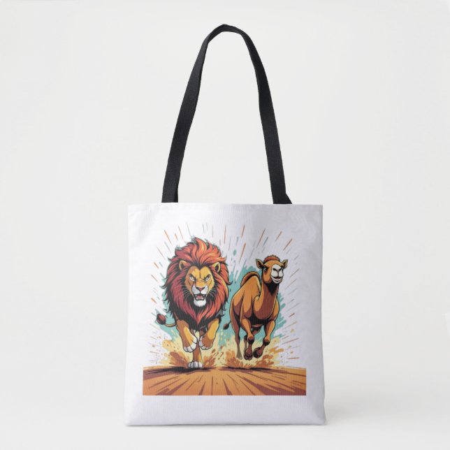 Löwe und Lama Dash Tasche (Vorderseite)