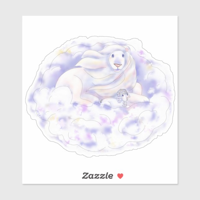 Löwe und Lamb | Aufkleber (Blatt)