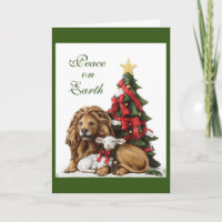 Löwe und Lamb von Weihnachten Baum Hoiliday