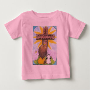 Löwe und Lamm am Kreuz Baby T-shirt
