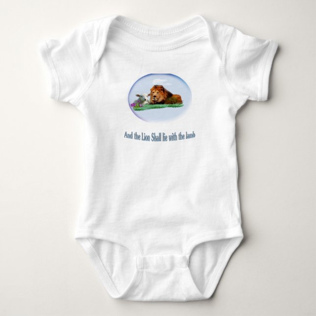 Löwe und Lamm Baby Strampler (Vorderseite)