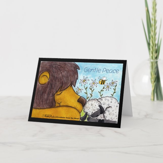 Löwe-und Lamm-leichter Frieden Karte (Vorderseite)