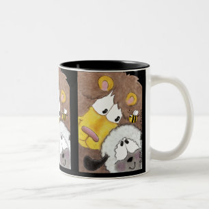 Löwe und Lamm Nah Zweifarbige Tasse