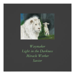 Löwe und Lamm Poster