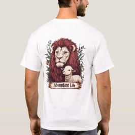 Löwe und Lamm - reichhaltiges T-Shirt (hinten)