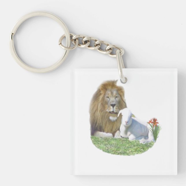 Löwe und Lamm Schlüsselanhänger (Vorderseite)