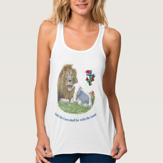 Löwe und Lamm Tank Top (Vorderseite)