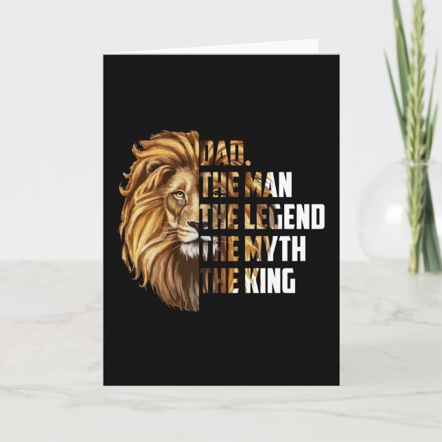 Löwe Vater der Mann, der den Mythos der König verb Karte (Vorderseite)
