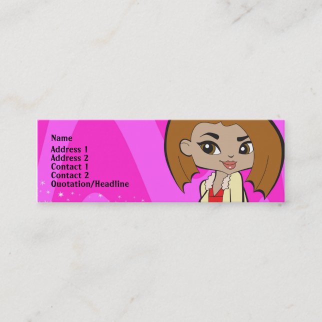 Löwe-Visitenkarte Mini Visitenkarte (Vorderseite)