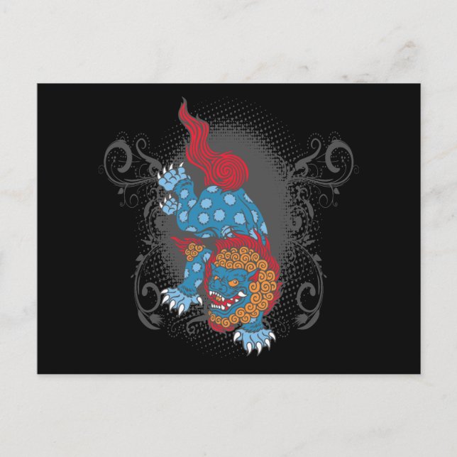 Löwe von Buddha Postkarte (Vorderseite)