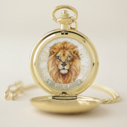 Löwe von Juda Bibel Wasserfarbe Taschenuhr