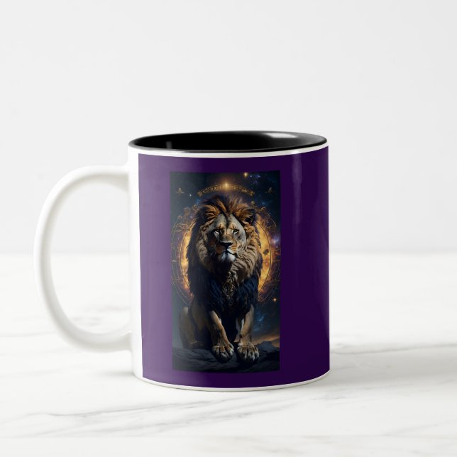 Löwe von Juda Christlich Jesus Christus Glaube Zweifarbige Tasse (Links)