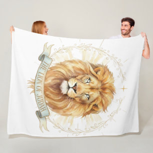 Löwe von Juda große Schaffelldecke - 150x200 Fleecedecke