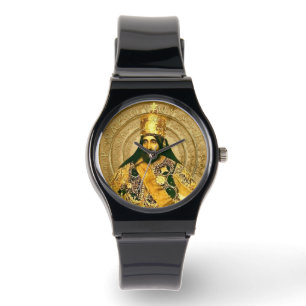 Löwe von Juda Jah Armee Haile Selassie Rasta Roots Armbanduhr