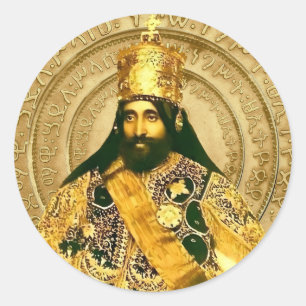 Löwe von Juda Jah Army Haile Selassie Rasta Roots Runder Aufkleber