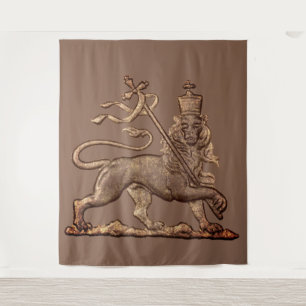 Löwe von Juda Jah Army INI Haile Selassie Rasta Wandteppich