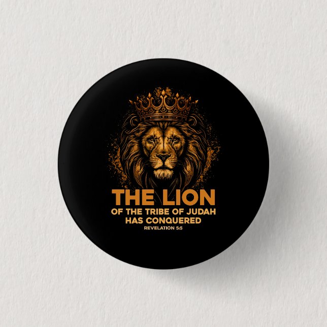 Löwe von Juda Jesus Bible Verse Christliche Revela Button (Vorderseite)