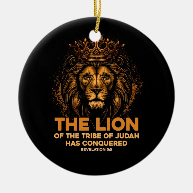 Löwe von Juda Jesus Bible Verse Christliche Revela Keramik Ornament (Vorne)
