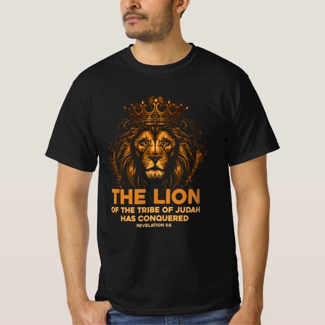 Löwe von Juda Jesus Bible Verse Christliche Revela T-Shirt (Vorderseite)