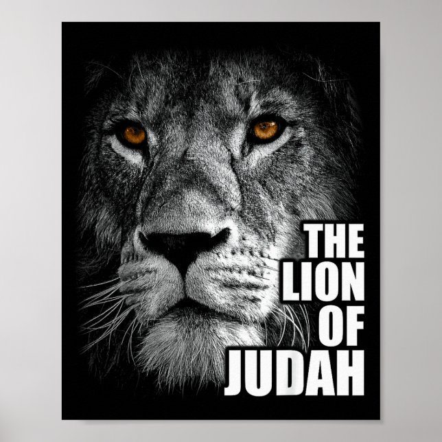 Löwe von Juda Jesus Christlicher Glaube Überwindet Poster (Vorne)